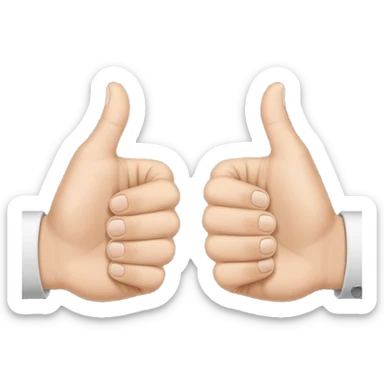 Thumbs up and down combined sticker