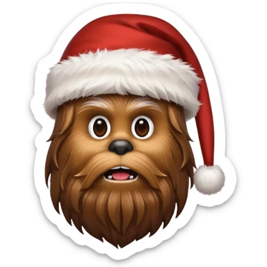 chewbacca christmas sticker