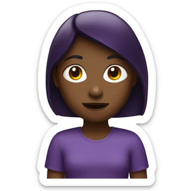 Girl holding an eggplant  sticker