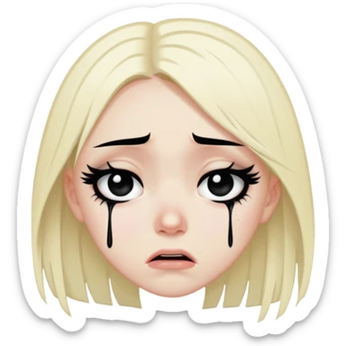 Emo girl crying sticker
