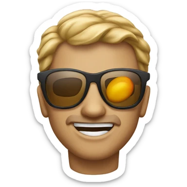Apple sunglasses emoji, but instead of normal sunglasses - Oakley sunglasses glasses  sticker