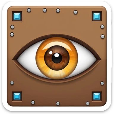 Create me a emoji for minecraft themed kinda that has a eye trim with a :no_entry_sign:  over it no like a eye_trim from minecraft sticker