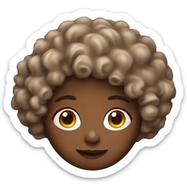 A curly hair singer with chocolate color skin sticker