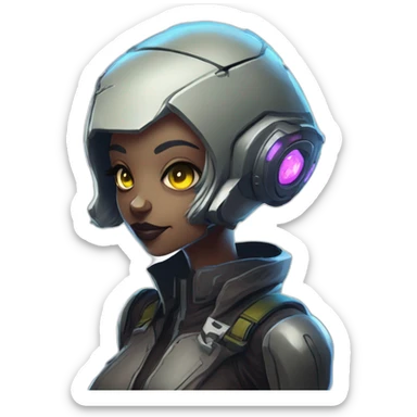 cyberpunk alien character desing scifi roguelike rpg style inspired by slay the spire digital art sticker