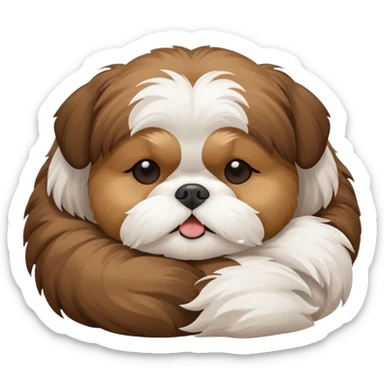 Shih tzu sleeping sticker