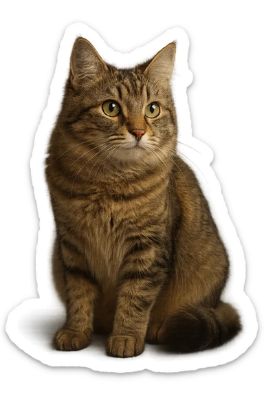 gatto stupendo, iperrealistica 4k sticker