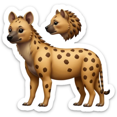 Pregnant hyena sticker