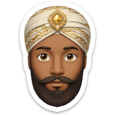 bearded man in turban sticker