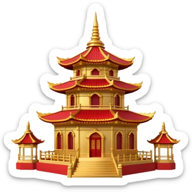 pagoda style temle sticker