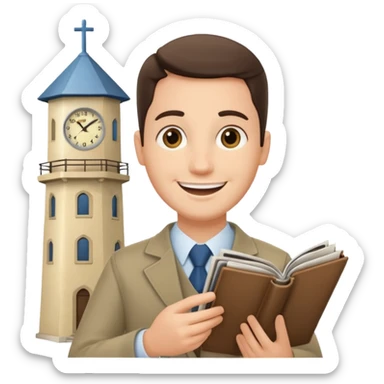 Testemunha de jeová com revista sem a torre de vigia sticker