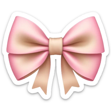 Pink/beige bow  sticker