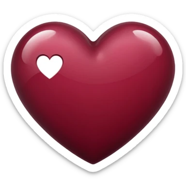 Burgundy Heart sticker