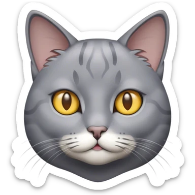 Kapalı gri Kedi sticker