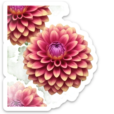 Dahlias plant  sticker