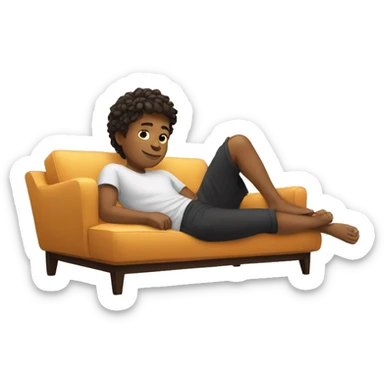 Lounging boy  sticker