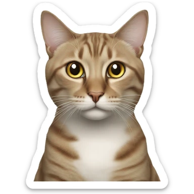 realistic cat gazing at viewer happy sticker