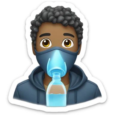 Persona tomando agua  sticker