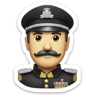 Famous dictator with mustache sticker