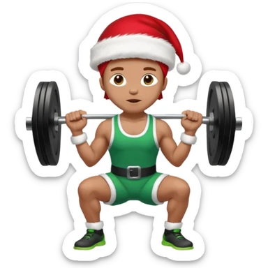 christmas weightlifting
 sticker