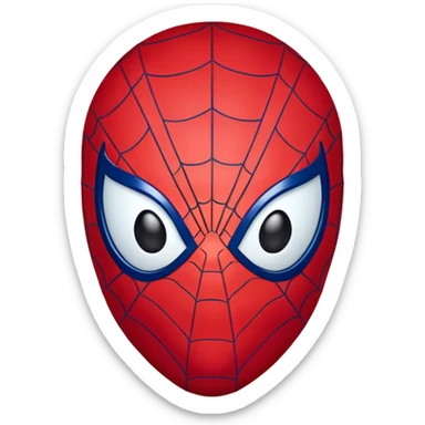 spiderman face circle sticker