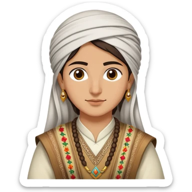 Kurdish person in traditional clothing sticker