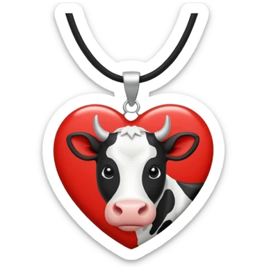 i need combination of this two emojis for making a neckless ❤️🐮  sticker
