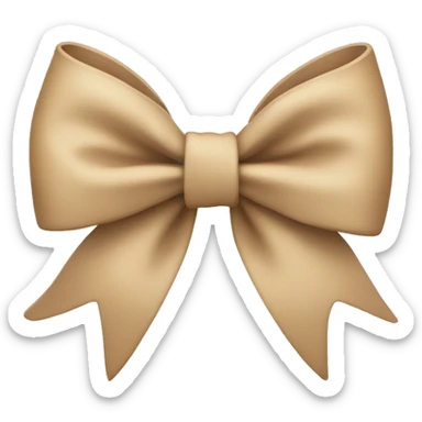 Beige bow sticker
