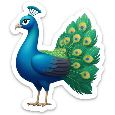 Peacock sticker