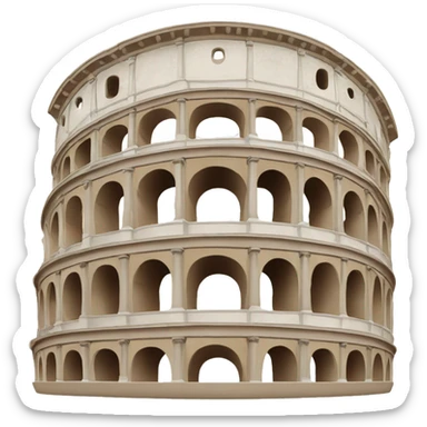 Rome colosseum in apple emoji style sticker