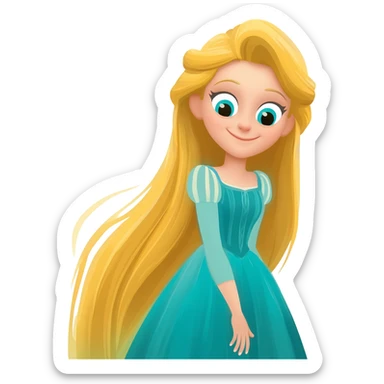 Rapunzel princess sticker