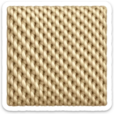 Knitting beige sticker