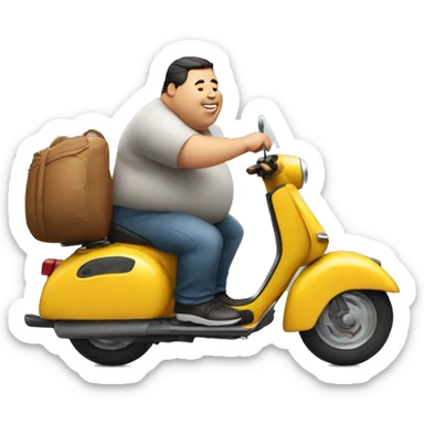 fat man on a scooter sticker