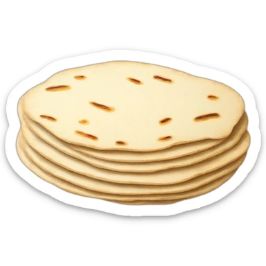 Small Stack of flour tortillas with some grill marks sticker