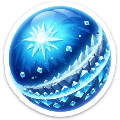 blue planet, Crystal Planet, surface covered in glowing crystals with lots of dust sticker