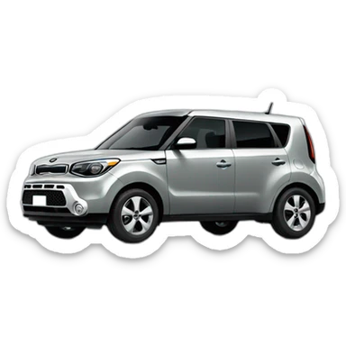grey kia soul car esometric sticker
