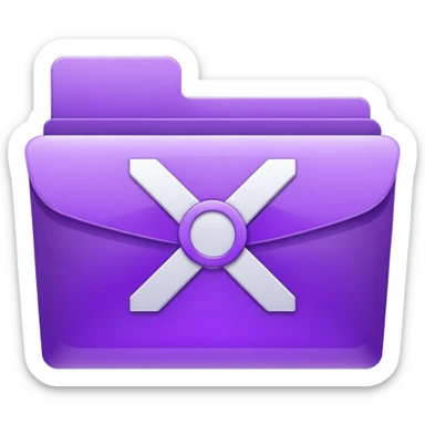 purple download folder sticker