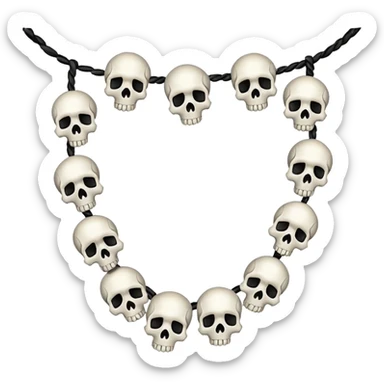 garland made of skul sticker