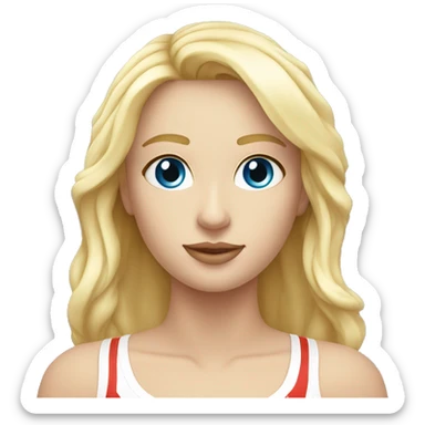 Un blond au yeux bleu avec le maillot de Paris  sticker