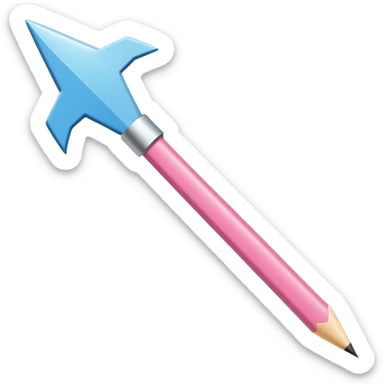 fleche directionelle blache sur fond de couleur rose   sticker