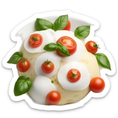 buratta with tomatoes  sticker
