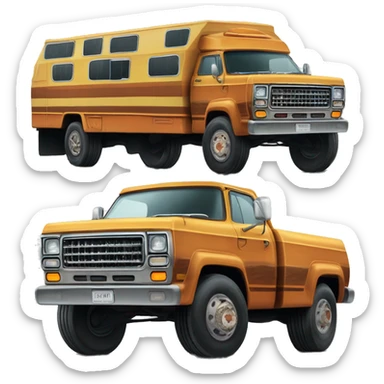 Real 70s Winnebago dually monster truck sticker