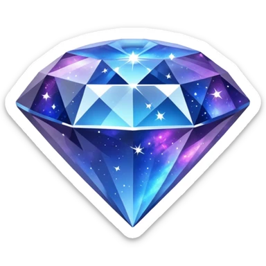 Galaxy within a diamond sticker