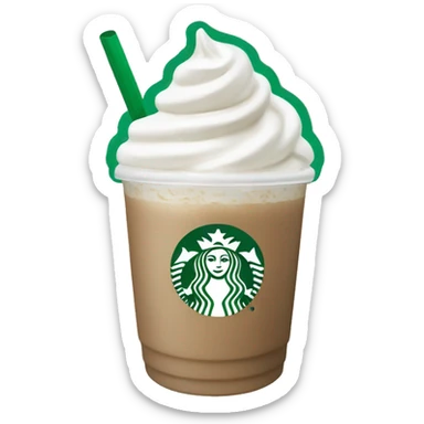 White Peppermint Starbucks Frappuccino  sticker