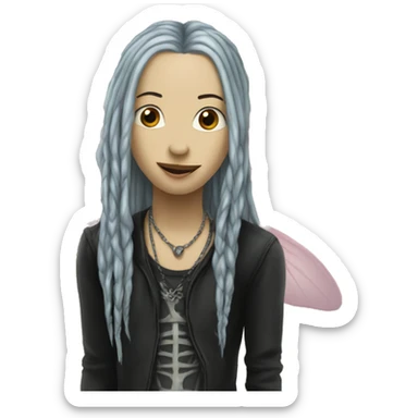 a fairy whos favorite band is KORN sticker
