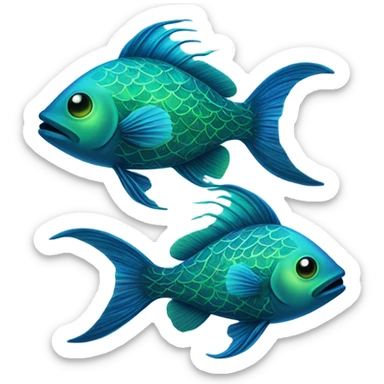 Bioluminescent fish sticker