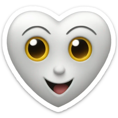 a heart with arms, legs, eyes and mouth sticker