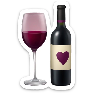 Corazón vino  sticker