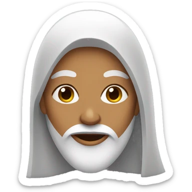 Woman with long beard sticker