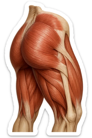 MUSCOLI ANATOMICI DI GLUTEI UMANI, IPERREALISTICI 4K sticker