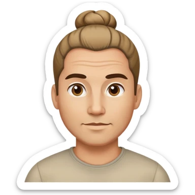 homme 40 ans cheveux en bosse sticker